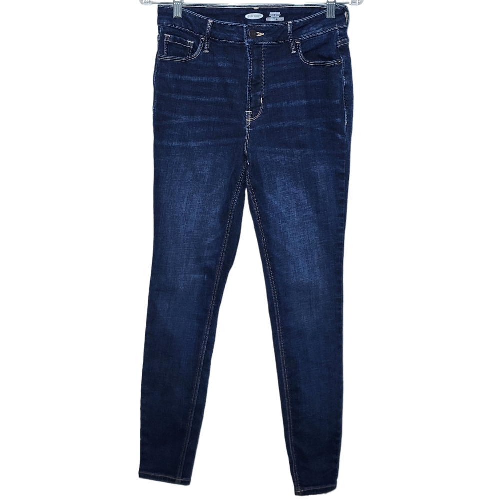 Old Navy Dark Wash High Rise Super Skinny Jeans, Size 6